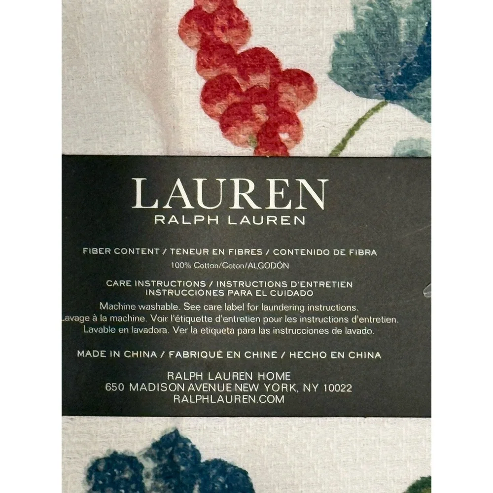 Ralph Lauren Kitchen Towel Set of 2 Summer Berries‎ 100% Cotton New!